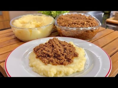 Purê de Batata Cremoso e Carne Moída