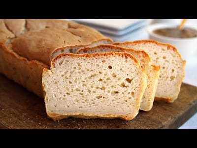 Pão de Arroz Sem Glúten, Vegano e Sem Farinha